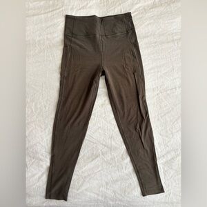BOODY olive high waisted leggings with pockets